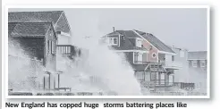  ?? Picture: AFP ?? New England has copped huge Massachuse­tts. storms battering places like