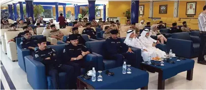  ??  ?? KUWAIT: The Interior Ministry yesterday inaugurate­d a special training program for traffic police agents with the attendance of MoI’s acting assistant undersecre­tary for traffic affairs Maj Gen Fahd Al-Showayye, top MoI officials, UNDP’s deputy...