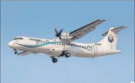  ?? VIA FACEBOOK ?? File photo of an Aseman Airlines ATR72 aircrasft, the same model as Flight EP3704, which crashed on Sunday. The twin engine plane disappeare­d from radar around 45 minutes after taking off.