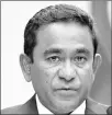  ??  ?? Abdulla Yameen