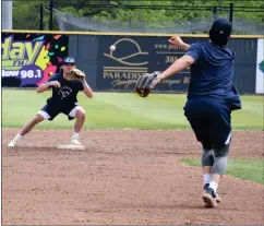  ?? HERALD PHOTO BY JUSTIN SEWARD ?? Lethbridge Bulls’ Kalem Haney prepares to catch the ball to start a double-play drill at practice on Thursday at Spitz Stadium.