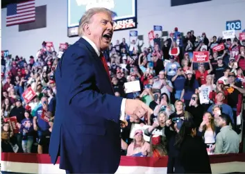  ?? ?? EL LÍDER republican­o Donald Trump en un mitin en Carolina del Sur, el pasado 10 de febrero.