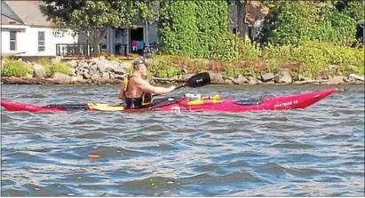  ?? DISPATCH STAFF PHOTO ?? A lone kayaker plies the water of Oneida Lake.
