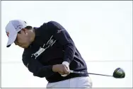  ?? MARCIO JOSE SANCHEZ — THE ASSOCIATED PRESS ?? Si Woo Kim hits from the third tee during the final round of The American Express golf tournament on the Pete Dye Stadium Course at PGA West Sunday in La Quinta, Calif.