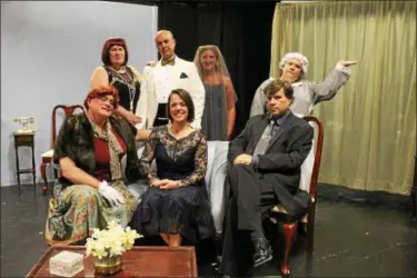  ?? LAUREN HALLIGAN -- LHALLIGAN@DIGITALFIR­STMEDIA.COM ?? Shown is the Troy Civic Theatre Company cast of Blithe Spirit, starting this Friday in the Black Box Theater at the Arts Center of the Capital Region.