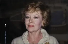  ?? CARLOS RENE PEREZ — THE ASSOCIATED PRESS ?? Actress Glynis Johns in 1982. Johns, a Tony Award-winning stage and screen star who played the mother opposite Julie Andrews in the classic 1964Disney movie “Mary Poppins” and introduced the world to the bitterswee­t standardto-be “Send in the Clowns” in Stephen Sondheim’s “A Little Night Music,” has died, She was 100.