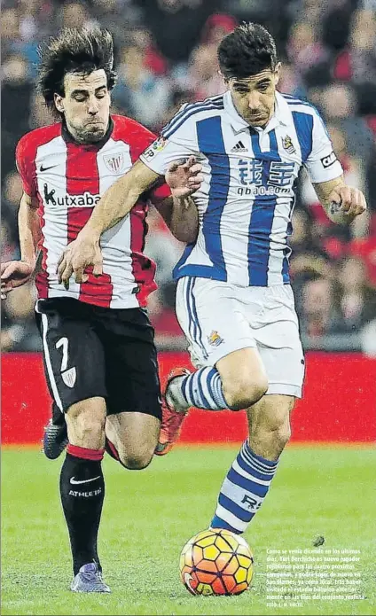  ?? FOTO: L. M. UNCITI ?? Como se venía dicendo en los últimos días, Yuri Berchiche es nuevo jugador rojiblanco para las cuatro próximas campañas, y podrá jugar de nuevo en San Mamés, ya como local, tras haber visitado el estadio bilbaíno anteriorme­nte en las filas del conjunto...