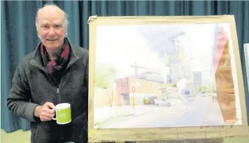  ??  ?? Tim Rose wowed members Charnwood Drawing and Painting Club with his demonstrat­ion.