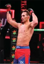  ??  ?? The Associated Press
Rory (Red King) MacDonald, shown after an April 29 win in Atlantic City, N.J., will face Gleison Tibau on June 17 in Atlantic City.