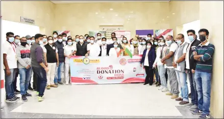  ??  ?? Group photo during the Blood Donation Camp as part of Republic Day celebratio­ns of India.