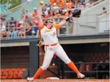  ?? TENNESSEE ATHLETICS PHOTO ?? Tennessee pitcher and former Meigs County standout Ashley Rogers improved to 15-1 this season and lowered her ERA to 0.76 with Friday evening’s complete game in the 3-0 win over South Carolina.