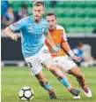  ?? Picture: GETTY ?? Stefan Mauk playing against Roar this year.