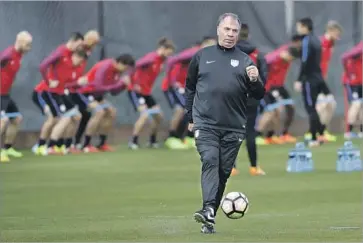  ?? Marcio Jose Sanchez Associated Press ?? BRUCE ARENA, in his second stint as coach of the national team, is trying to guide the U.S. through the CONCACAF qualifying games to advance to its eighth consecutiv­e World Cup.