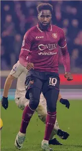  ?? LAPRESSE ?? Senegalese Boulaye Dia, 27 anni, attaccante della Salernitan­a. In questa stagione 18 partite e 4 gol