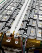  ?? PHOTO: REUTERS ?? An Aries lithium iron phosphate battery pack is seen waiting to undergo testing at Our Next Energy headquarte­rs in Novi, Michigan, in the United States.