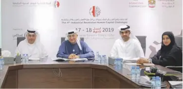  ??  ?? Dr Abdulrahma­n Abdul-mannan Al-awar and Dr Abdul Salam Al Madani address the media.