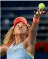  ??  ?? Naomi Osaka beat Kristina Mladenovic 6-2, 6-2