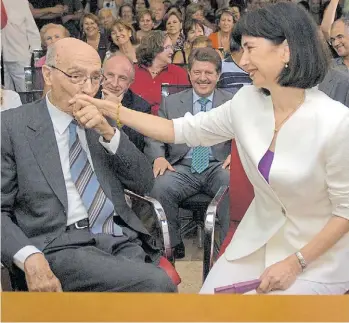  ?? EFE ?? Veinte años después de la primera vez. Saramago y Pilar del Río en su casamiento español, en 2007.
