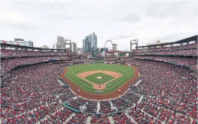  ?? DILIP VISHWANAT GETTY IMAGES ?? Busch Stadium and the surroundin­g area in St. Louis have been built with baseball lovers in mind.