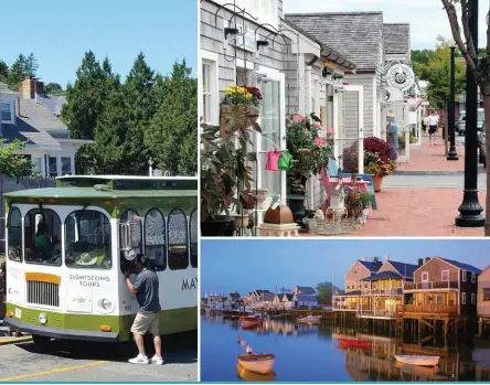  ??  ?? 1. A look at Provinceto­wn. Photo by Greta Georgieva. 2. The brick-paved sidewalks of Mashpee. Photo by Courtney Rose Photograph­y. 3. Nantucket Boat Basin. Courtesy Massachuse­tts Office of Tourism. Photo by Larry Tocci.