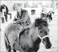  ?? COURTESY PHOTO ?? Laura James enjoys showing her miniature horses at the New Bethel Heritage Festival near Anderson.