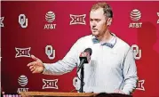  ?? [PHOTO BY STEVE SISNEY, THE OKLAHOMAN] ?? Lincoln Riley signed Rivals’ No. 8 recruiting class thanks to the addition of four-star defensive lineman Michael Thompson.