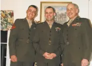  ?? Tribune News Service ?? John Kelly Jr. (left), his brother, Robert Kelly and father Gen. John Kelly in an undated family photo.