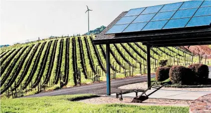  ?? JACKSON FAMILY WINES PHOTOS ?? By installing solar panels at its wineries, Jackson Family Wines hopes to produce 50% of its electricit­y needs by the end of 2020.