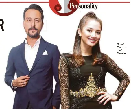  ??  ?? Bront Palarae and Fazura.