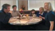  ?? NICHOLAS BUONANNO — DIGITAL FIRST MEDIA ?? U.S. Sen. Kirsten Gillibrand sits with her family Wednesday morning at the Country View Diner.