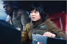  ??  ?? Kelly Marie Tran, who plays Rose in The Last Jedi, is the first Asian-American woman to star in the Star Wars saga.