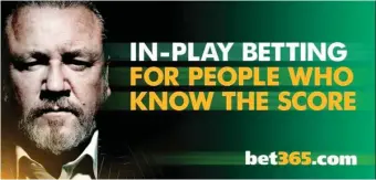  ??  ?? ‘In-play betting’: Ray Winstone in a Bet365 advert shown during football games