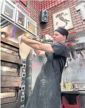  ?? N ATA S H A LUCKHARDT ?? Pizza School NYC offers popular hands-on pizza workshops, $225 (U.S.) per person or $325 per duo. Neil Lesneski demos his dough skills.
