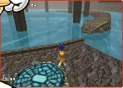 ??  ?? » [Dreamcast] Later stages introduce trickier challenges – this stone snake must be ridden between switches, each raising the water level.