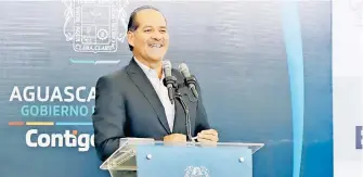  ?? /CORTESÍA GOBIERNO ?? Martín Orozco Sandoval, gobernador de Aguascalie­ntes