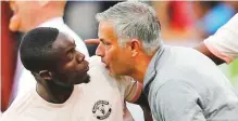  ?? Reuters ?? Mourinho instructin­g Eric Bailly during a game. Several players have fallen foul of Mourinho in the last two years.