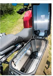  ??  ?? Expedition panniers hold 37 litres each and cost £535 for the pair