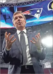  ?? AP-David J. Phillip, File ?? In this 2019 file photo, NFL chief medical officer Dr. Allen Sills gestures while speaking during a health and safety tour at Mercedes-Benz Stadium for the NFL Super Bowl 53 football game in Atlanta. NFL players will be tested daily for the coronaviru­s for at least the first two weeks of training camp per the league’s new testing protocols.