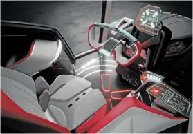  ??  ?? LEFT:
The cab’s futuristic appearance is emphasised by the use of display projection technology.