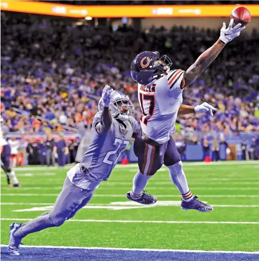  ?? LEON HALIP/GETTY IMAGES ?? Anthony Miller had 33 receptions for 431 yards and two touchdowns in a five-game stretch in the second half of the 2019 season.