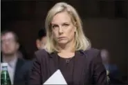  ?? ANDREW HARNIK — THE ASSOCIATED PRESS ?? Homeland Security Secretary Kirstjen Nielsen appears before a Senate Intelligen­ce Committee hearing on election security on Capitol Hill in Washington, Wednesday.