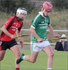  ??  ?? Patrick Whitty of Cloughbawn races away from Aaron Doyle.