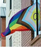  ?? ?? The rainbow flag is a sign of unity for the LGBTQIA+ community.