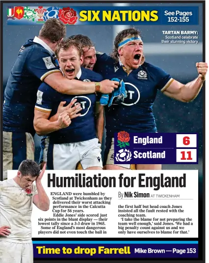  ??  ?? TARTAN BARMY: Scotland celebrate their stunning victory