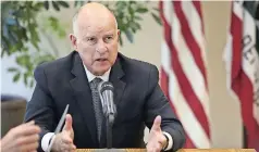  ??  ?? Jerry brown, gobernador de California