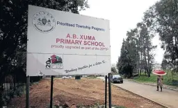  ?? / SANDILE NDLOVU ?? AB Xuma Primary School in Orlando, where two pupils were allegedly sexual abused by a policeman.