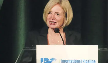  ?? DEAN PILLING ?? “We need to improve our competitiv­e position, not make it harder to get things built,” said Premier Rachel Notley Tuesday at the Internatio­nal Pipeline Conference.