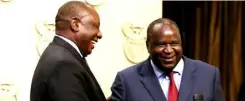  ??  ?? President Ramaphosa with his Finance Minister Tito Mboweni’s