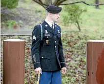  ?? PHOTO: REUTERS ?? US Army Sergeant Bowe Bergdahl leaves the courthouse after an arraignmen­t hearing for his court-martial in Fort Bragg, North Carolina, in 2015.