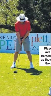  ?? Photo: Supplied ?? Bitou mayor Peter Lobese got the annual Mayoral Golf Day under way at the Plettenber­g Bay Country Club on Sunday 30 September.